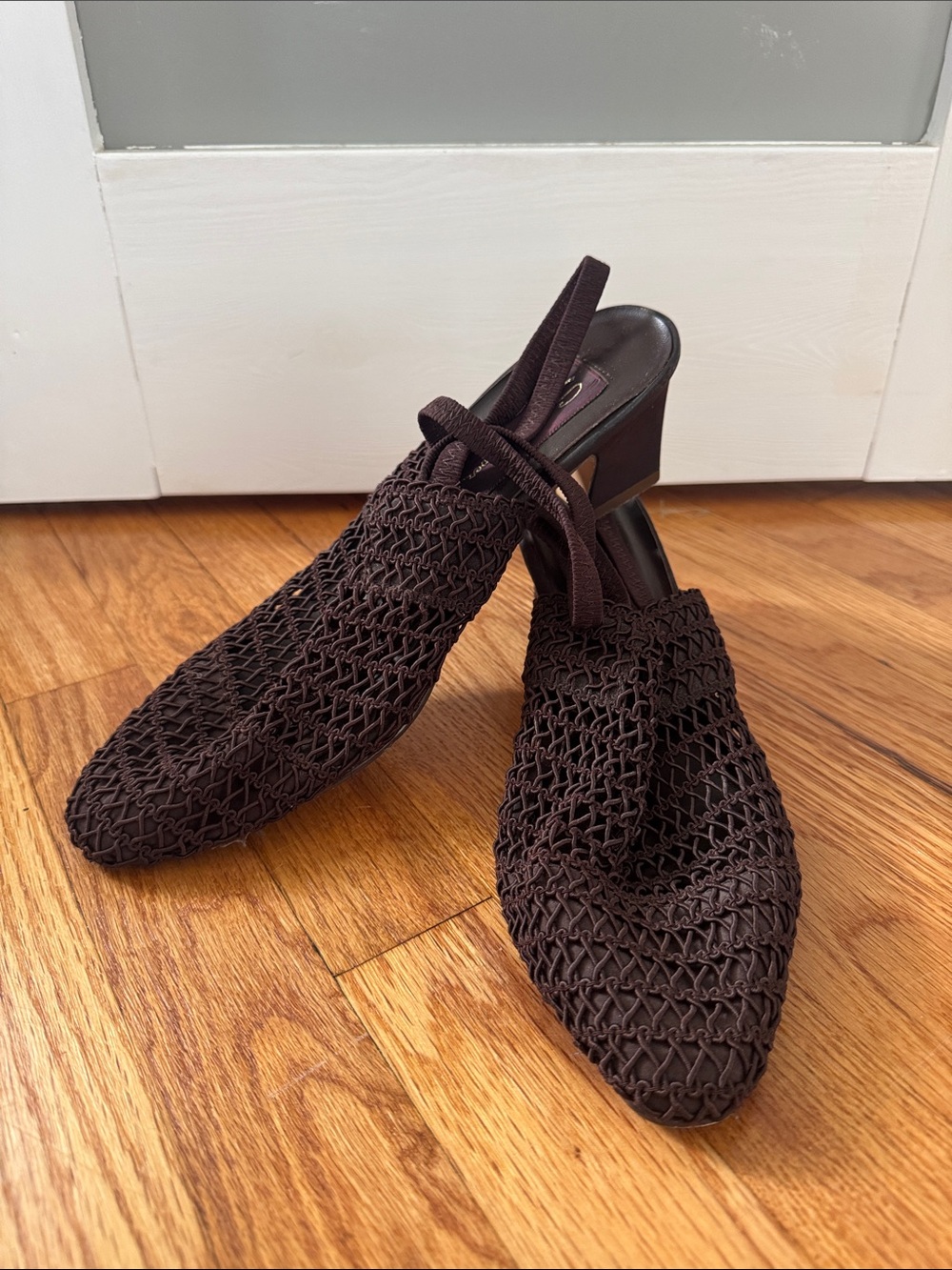 Saint Tropez West Brown Woven Mule Clogs